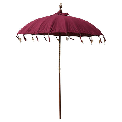 Bali Sonnenschirm Balinesischer Schirm Garten Baumwolle Handarbeit ideal für Balkon Dekoschirm 2-teilig ca. 130 Ø cm Variante