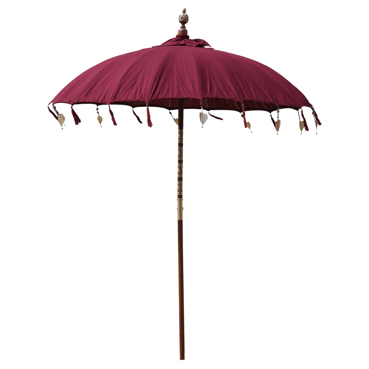 Bali Sonnenschirm Balinesischer Schirm Garten Baumwolle Sonnenschutz Handarbeit Retro Vintage Dekoschirm 2-teilig ca.180 cm