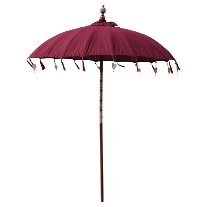 Bali Sonnenschirm Balinesischer Schirm Garten Baumwolle Sonnenschutz Handarbeit Retro Vintage Dekoschirm 2-teilig ca.180 cm