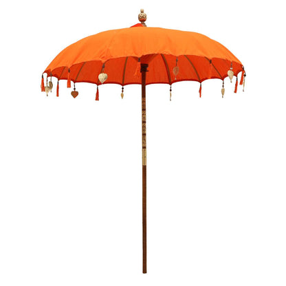Bali Sonnenschirm Balinesischer Schirm Garten Baumwolle Handarbeit ideal für Balkon Dekoschirm 2-teilig ca. 130 Ø cm Variante