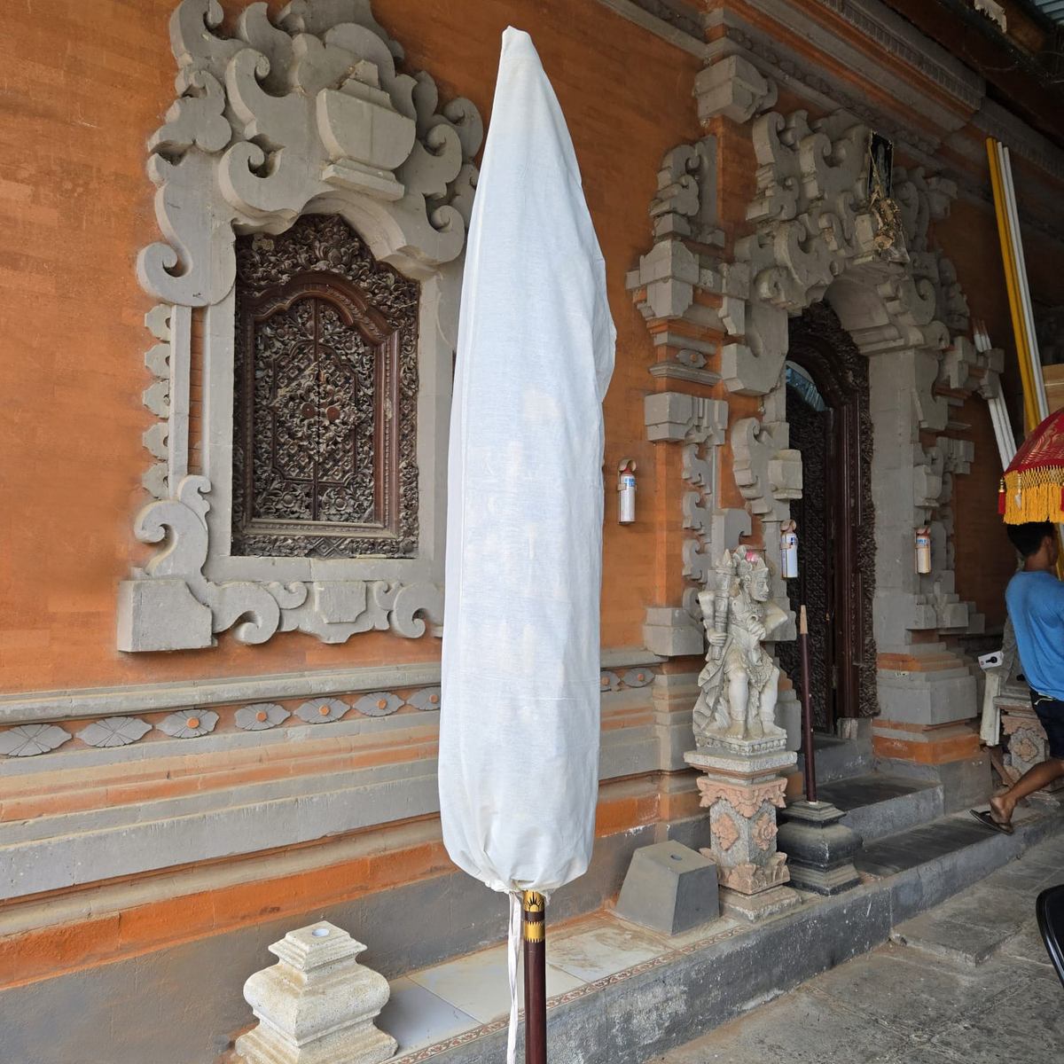 Original Balinesischer Sonnenschirm Bali Schirm Hellblau 185 cm Model Nerina