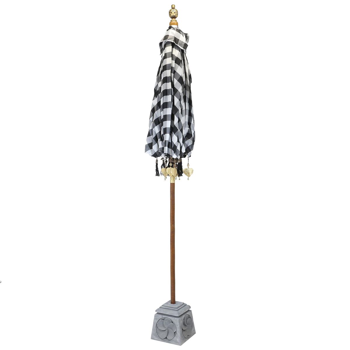 Bali Sonnenschirm Balinesischer Schirm Garten Baumwolle Sonnenschutz Handarbeit Retro Vintage Dekoschirm 2-teilig ca.180 cm