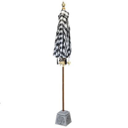 Bali Sonnenschirm Balinesischer Schirm Garten Baumwolle Sonnenschutz Handarbeit Retro Vintage Dekoschirm 2-teilig ca.180 cm