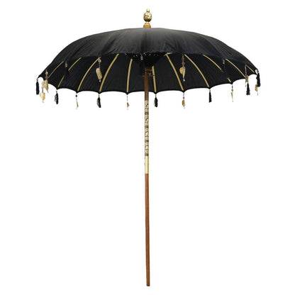Bali Sonnenschirm Balinesischer Schirm Garten Baumwolle Handarbeit ideal für Balkon Dekoschirm 2-teilig ca. 130 Ø cm Variante