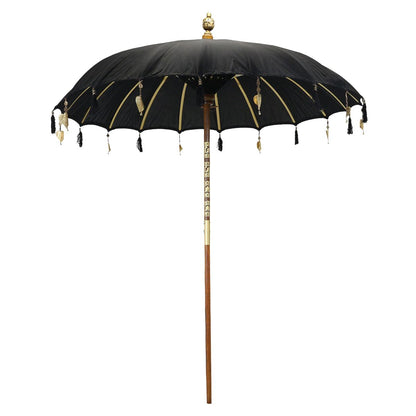 Bali Sonnenschirm Balinesischer Schirm Garten Baumwolle Sonnenschutz Handarbeit Retro Vintage Dekoschirm 2-teilig ca.180 cm