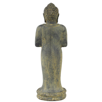 Buddha Figur Skulptur Stein Gartenfigur Lavasand Bali Buddha Gott Deko 50 cm