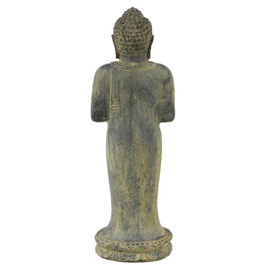 Buddha Figur Skulptur Stein Gartenfigur Lavasand Bali Buddha Gott Deko 50 cm