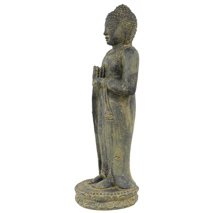 Buddha Figur Skulptur Stein Gartenfigur Lavasand Bali Buddha Gott Deko 50 cm