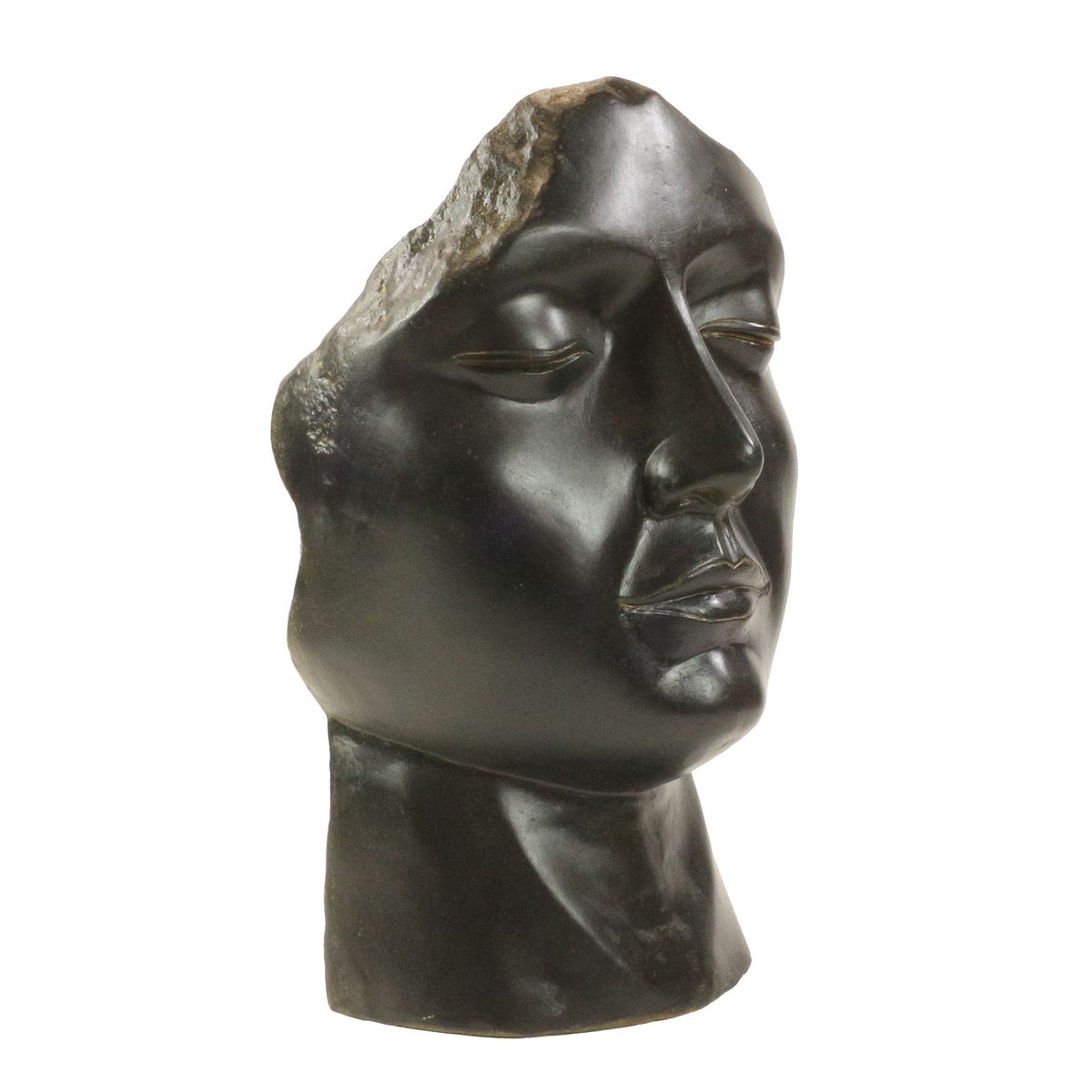 Gesicht gebrochen broken Face Statue stehend Figur Skulptur Asien Indonesien Deko GRC Beton Gartenfigur 85 cm
