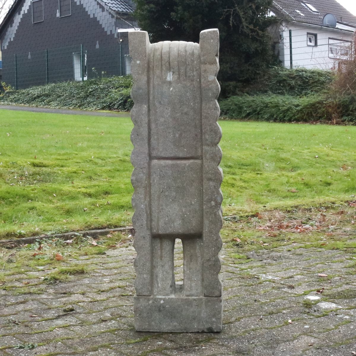 Tiki Moai Greenstone Steinfigur Dekofigur Garten Figur aus Stein 100cm