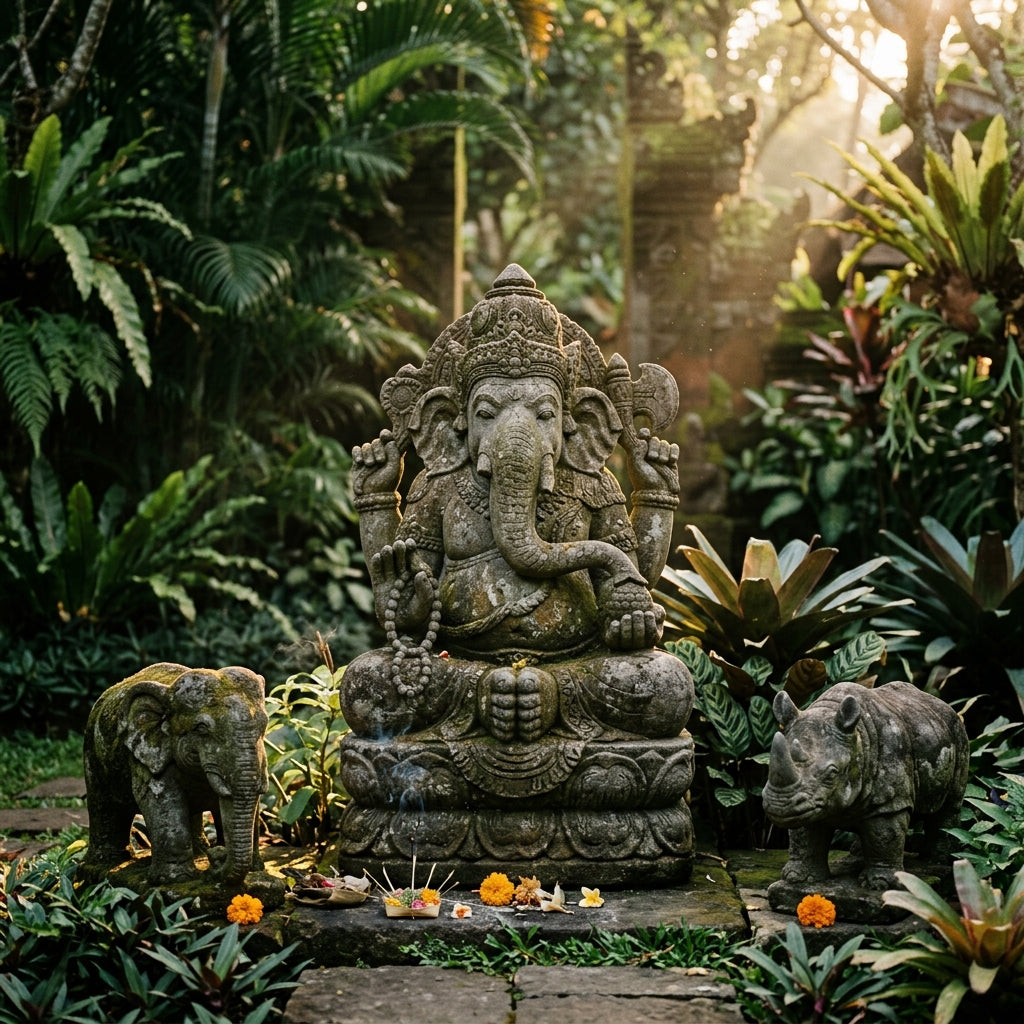 Ganesha-Statuen aus Stein