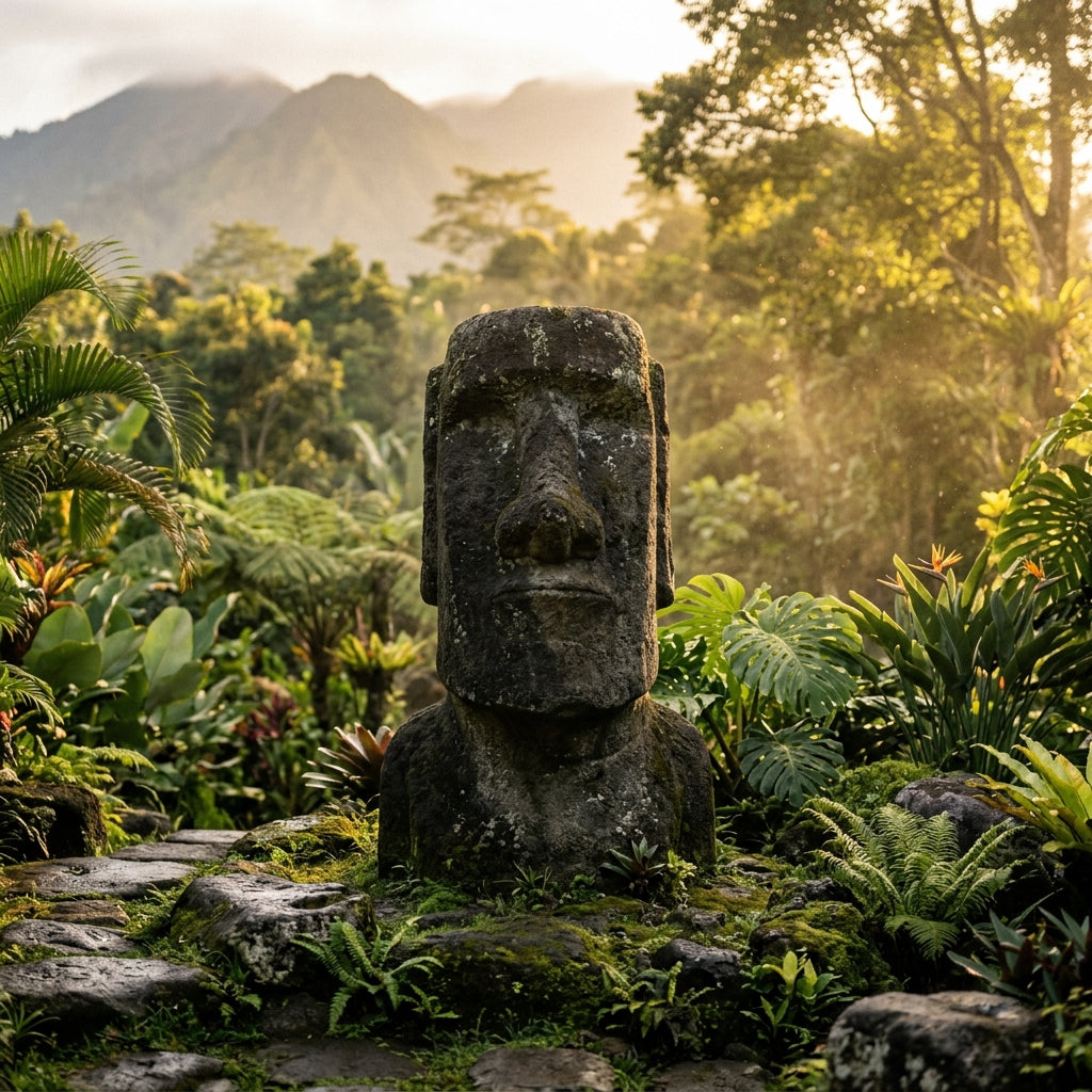 Moai-Skulpturen aus Stein